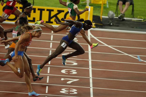 women’s 100m final finish photo
